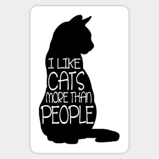Cats more than people Sticker